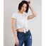 Blusa-Feminina-Basica-com-Amarracao-Manga-Curta-Decote-Redondo-Cinza-Mescla-Claro-9230382-Cinza_Mescla_Claro_1_1