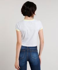 Blusa-Feminina-Basica-com-Amarracao-Manga-Curta-Decote-Redondo-Cinza-Mescla-Claro-9230382-Cinza_Mescla_Claro_1_2