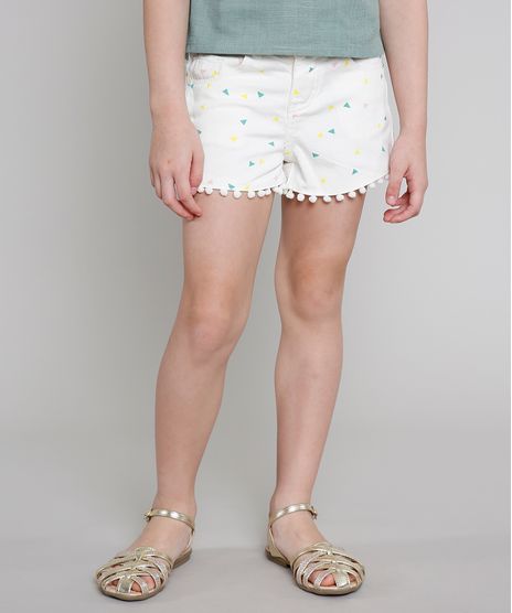 Short-de-Sarja-Infantil-Estampado-Geometrico-com-Pompom-Off-White-9620382-Off_White_1