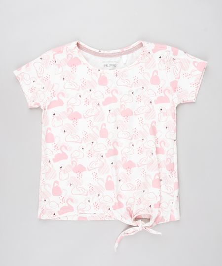 Blusa-Infantil-Estampada-de-Cisne-com-Brilho-e-No-Manga-Curta-Off-White-9587785-Off_White_1