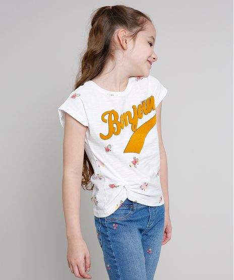 Blusa-Infantil-Estampada-Floral--Bonjour--com-No-Manga-Curta-Off-White-9662232-Off_White_1