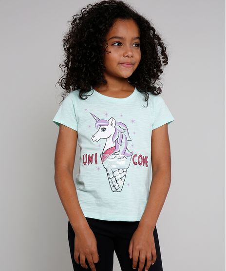 Blusa-Infantil--Unicone--com-Paete-Holografico-Manga-Curta-Verde-9668938-Verde_1