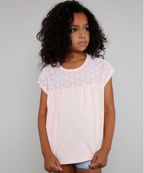 Blusa-Infantil-com-Recorte-em-Laise-Manga-Curta-Rose-9668930-Rose_1