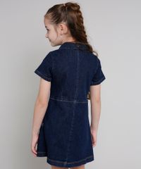 Vestido-Jeans-Infantil-com-Botoes-Manga-Curta-Azul-Escuro-9639055-Azul_Escuro_2