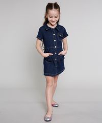 Vestido-Jeans-Infantil-com-Botoes-Manga-Curta-Azul-Escuro-9639055-Azul_Escuro_3