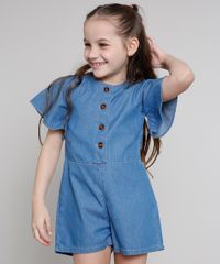 Macaquinho-Jeans-Infantil-com-Botoes-Manga-Curta-Azul-Medio-9673813-Azul_Medio_1