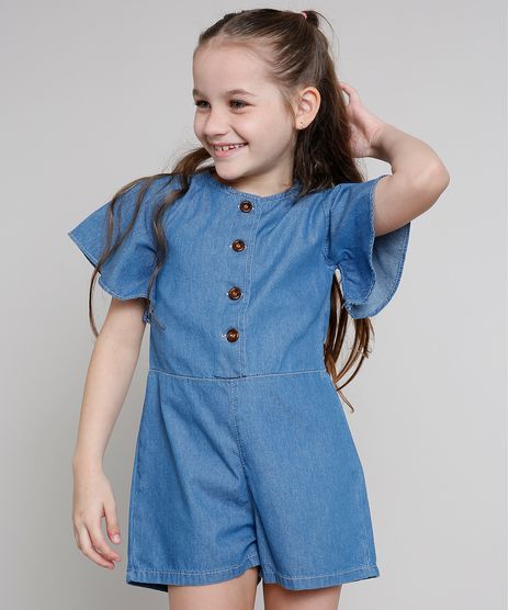 Macaquinho-Jeans-Infantil-com-Botoes-Manga-Curta-Azul-Medio-9673813-Azul_Medio_1