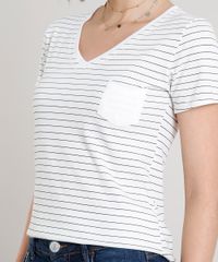 Blusa-Feminina-Basica-Listrada-Manga-Curta-Decote-V-Off-White-9160932-Off_White_3_4