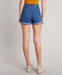 Short-Jeans-Feminino-Mom-com-Faixa-para-Amarrar-Azul-Medio-9676266-Azul_Medio_2