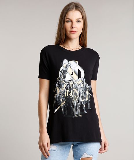 Blusa-Feminina-Os-Vingadores-Ampla-Manga-Curta-Decote-Redondo-Preta-9680437-Preto_1
