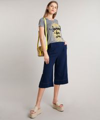 Blusa-Feminina--Summer-----Manga-Curta-Decote-Redondo-Cinza-Mescla-9626519-Cinza_Mescla_3