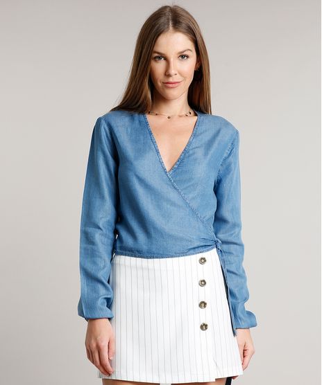 Blusa-Jeans-Feminina-Cropped-Transpassada-Manga-Longa-Decote-V-Azul-Medio-9670250-Azul_Medio_1