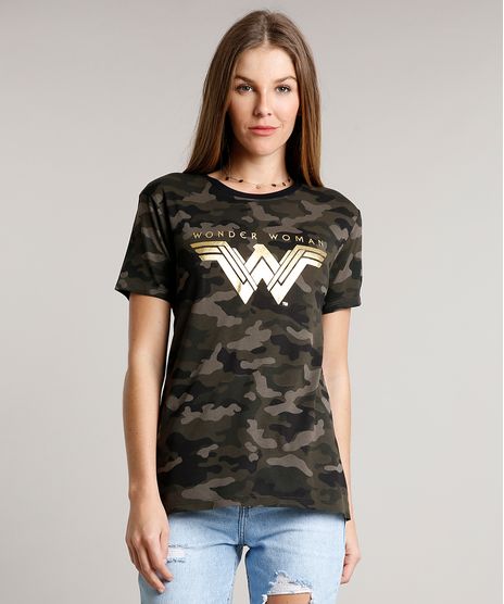 Blusa-Feminina-Mulher-Maravilha-Estampada-Camuflada-Manga-Curta-Decote-Redondo-Verde-Militar-9640462-Verde_Militar_1