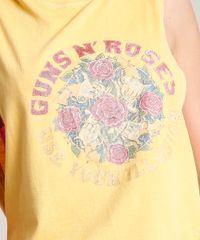 Regata-Feminina-de-Banda-Guns-N--Roses-Cavada-Decote-Redondo-Mostarda-9640458-Mostarda_4