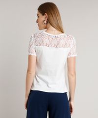 Blusa-Feminina-Abacaxi--Aloha--com-Renda-Manga-Curta-Decote-Redondo-Off-White-9612856-Off_White_2