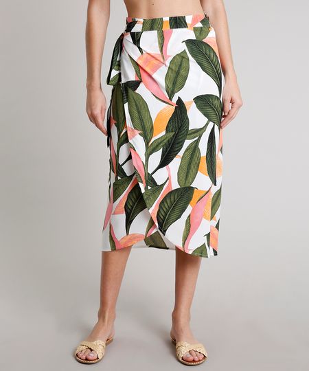 Saia-Feminina-Midi-Envelope-Estampada-de-Folhagem-Off-White-9714242-Off_White_1