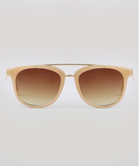 Oculos-de-Sol-Redondo-Feminino-Yessica-Bege-9732449-Bege_1