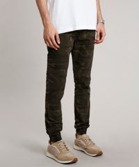 Calca-de-Sarja-Masculina-Jogger-Skinny-Estampada-Camuflada-com-Cordao-Verde-Militar-9627906-Verde_Militar_1