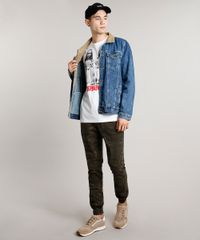 Calca-de-Sarja-Masculina-Jogger-Skinny-Estampada-Camuflada-com-Cordao-Verde-Militar-9627906-Verde_Militar_3