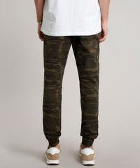 Calca-de-Sarja-Masculina-Jogger-Skinny-Estampada-Camuflada-com-Cordao-Verde-Militar-9627906-Verde_Militar_4