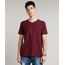 Camiseta-Masculina-Basica-Manga-Curta-Gola-V-Vinho-9653007-Vinho_1