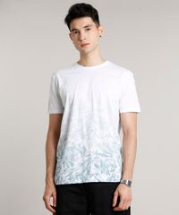 Camiseta-Masculina-Estampada-de-Folhagens-com-Degrade-Manga-Curta-Gola-Careca-Branca-9645372-Branco_1
