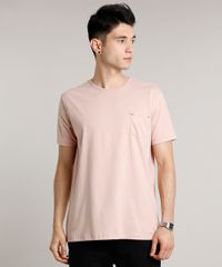 Camiseta-Masculina-Basica-com-Bolso-Manga-Curta-Gola-Careca-Rose-9656087-Rose_1