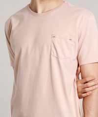 Camiseta-Masculina-Basica-com-Bolso-Manga-Curta-Gola-Careca-Rose-9656087-Rose_4
