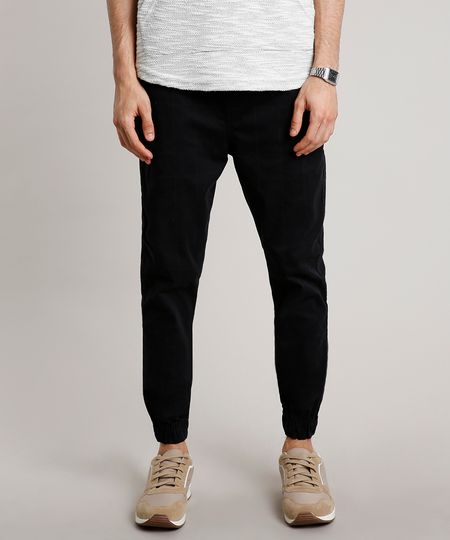 Calca-de-Sarja-Masculina-Jogger-Skinny-Estampada-Quadriculada-com-Cordao-Preta-9628186-Preto_1 Calca-de-Sarja-Masculina-Jogger-Skinny-Estampada-Quadriculada-com-Cordao-Preta-9628186-Preto_1