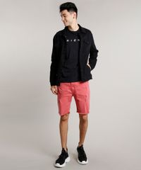Bermuda-de-Sarja-Masculina-Slim-com-Rasgos-Coral-9607928-Coral_3