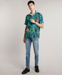 Camisa-Masculina-Estampada-Tropical-Manga-Curta-Preta-9592901-Preto_3 Camisa-Masculina-Estampada-Tropical-Manga-Curta-Preta-9592901-Preto_3