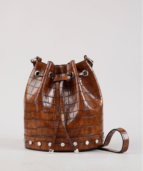 Bolsa-Bucket-Feminina-Media-Transversal-Croco-em-Verniz-com-Tachas-Caramelo-9604649-Caramelo_1