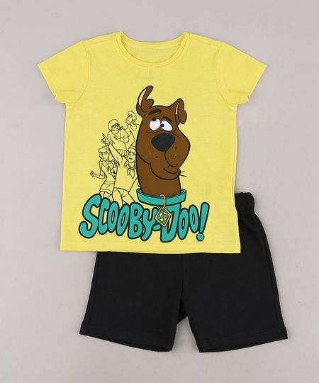 Conjunto-Infantil-Scooby-Doo-de-Camiseta-Manga-Curta-Preta-9429375-Preto_1