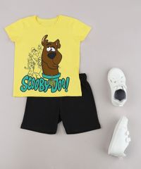 Conjunto-Infantil-Scooby-Doo-de-Camiseta-Manga-Curta-Preta-9429375-Preto_3