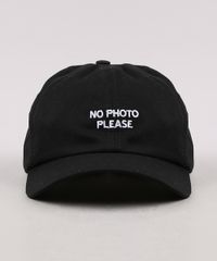 Bone-Masculino-Aba-Curva-com-Bordado--No-photo-please---Preto-9659897-Preto_1