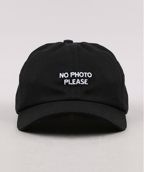 Bone-Masculino-Aba-Curva-com-Bordado--No-photo-please---Preto-9659897-Preto_1