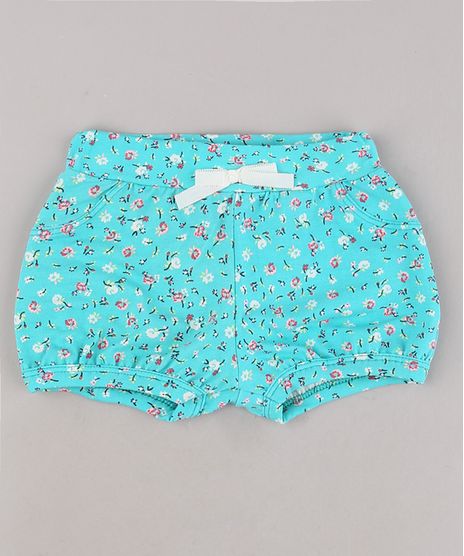 Short-Infantil-Balone-Estampado-Floral-com-Laco-Verde-Agua-9697672-Verde_Agua_1