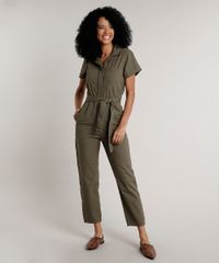 Macacao-Feminino-com-Bolsos-e-Faixa-para-Amarrar-Manga-Curta-Verde-Militar-9676272-Verde_Militar_1