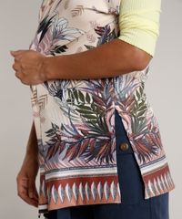Capa-Feminina-Estampada-Floral-com-Fendas-Manga-Curta-Bege-Claro-9628250-Bege_Claro_4