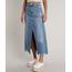 Saia-Jeans-Feminina-Longa-Destroyed-com-Fenda-e-Bolsos-Azul-Medio-9666380-Azul_Medio_1