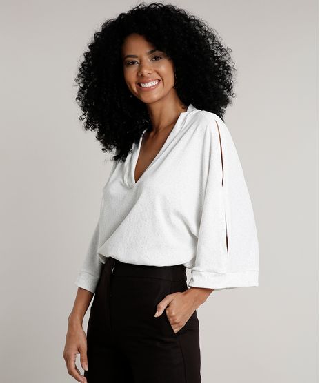 Blusa-Feminina-Open-Shoulder-Ampla-Canelada-Manga-7-8-Decote-V-Off-White-9613378-Off_White_1