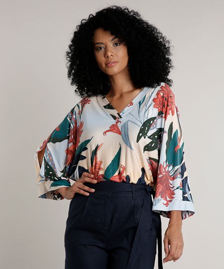 Blusa-Feminina-Open-Shoulder-Ampla-Estampada-de-Folhagem-Manga-7-8-Decote-V-Laranja-Claro-9613379-Laranja_Claro_1 Blusa-Feminina-Open-Shoulder-Ampla-Estampada-de-Folhagem-Manga-7-8-Decote-V-Laranja-Claro-9613379-Laranja_Claro_1