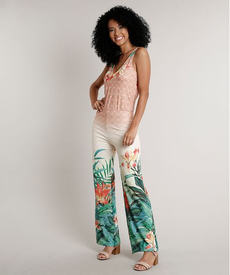 Macacao-Feminino-Estampado-Floral-Sem-Manga-Laranja-9610358-Laranja_1