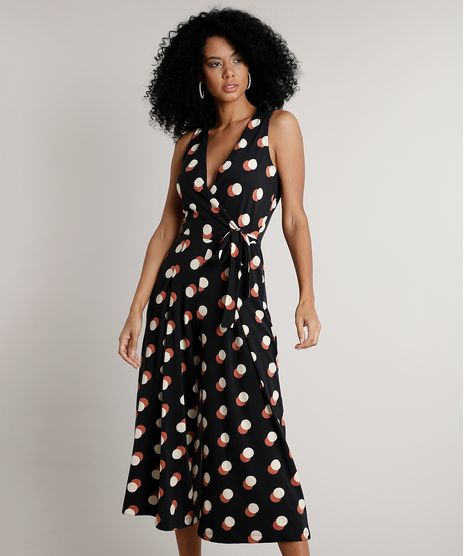 Macacao-Feminino-Pantacourt-Transpassado-Estampado-de-Poa-com-No-Sem-Manga-Preto-9612386-Preto_1