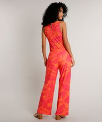 Macacao-Feminino-Estampado-de-Folhagem-Sem-Manga-Laranja-9610357-Laranja_2