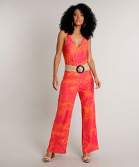 Macacao-Feminino-Estampado-de-Folhagem-Sem-Manga-Laranja-9610357-Laranja_3