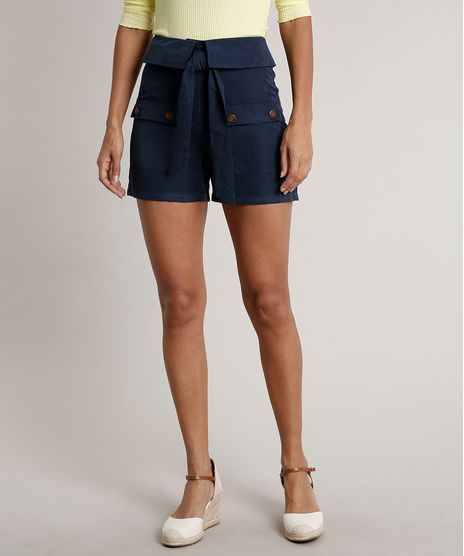 Short-Feminino-Cos-Dobrado-com-Bolsos-e-Faixa-Para-Amarrar-Azul-Marinho-9555763-Azul_Marinho_1