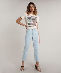 T-Shirt-Feminina-Mindset--Keep-Going--Manga-Curta-Decote-Redondo-Bege-9711622-Bege_3