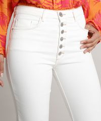 Calca-de-Sarja-Feminina-Flare-com-Botoes--Off-White-9676277-Off_White_5