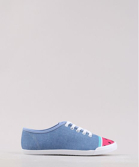 Tenis-Jeans-Infantil-Molekinha-com-Melancia-Azul-Medio-9668061-Azul_Medio_1